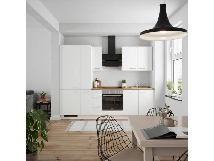 Küchenleerblock, Braun & Weiß, 270 cm, Metall, Klassisch & Landhaus, Nobilia