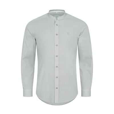 Trachtenhemd NÜBLER "Trachtenhemd Simon", Herren, Gr. 3XL, EURO, grau, Obermaterial: 100% Polyester PES., Hemden Trachtenhemd