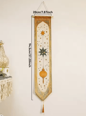 Uplift Curations Islamic Ramadan Wall Banner Tapestry Moon Star Lantern Eid Mubarak Decor For Home & Party star