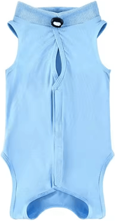 Inspire Curations ComfortCare Cat Recovery Suit Soft Anti Licking Post Surgery Recovery Jumpsuit blue m
