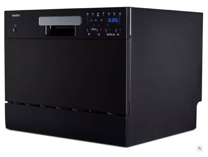 MEDION Tischgeschirrspüler MD 37496 , Energieeffizienz: D, weiss (schwarz), B:55cm H:43,8cm T:50cm, Geschirrspüler, Tischgeschirrspüler