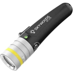 Skywoods, Taschenlampe, 761086664875 LED Taucherlampe 2000 lm akkubetrieben Schwarz (14.80 cm, 2000 lm)