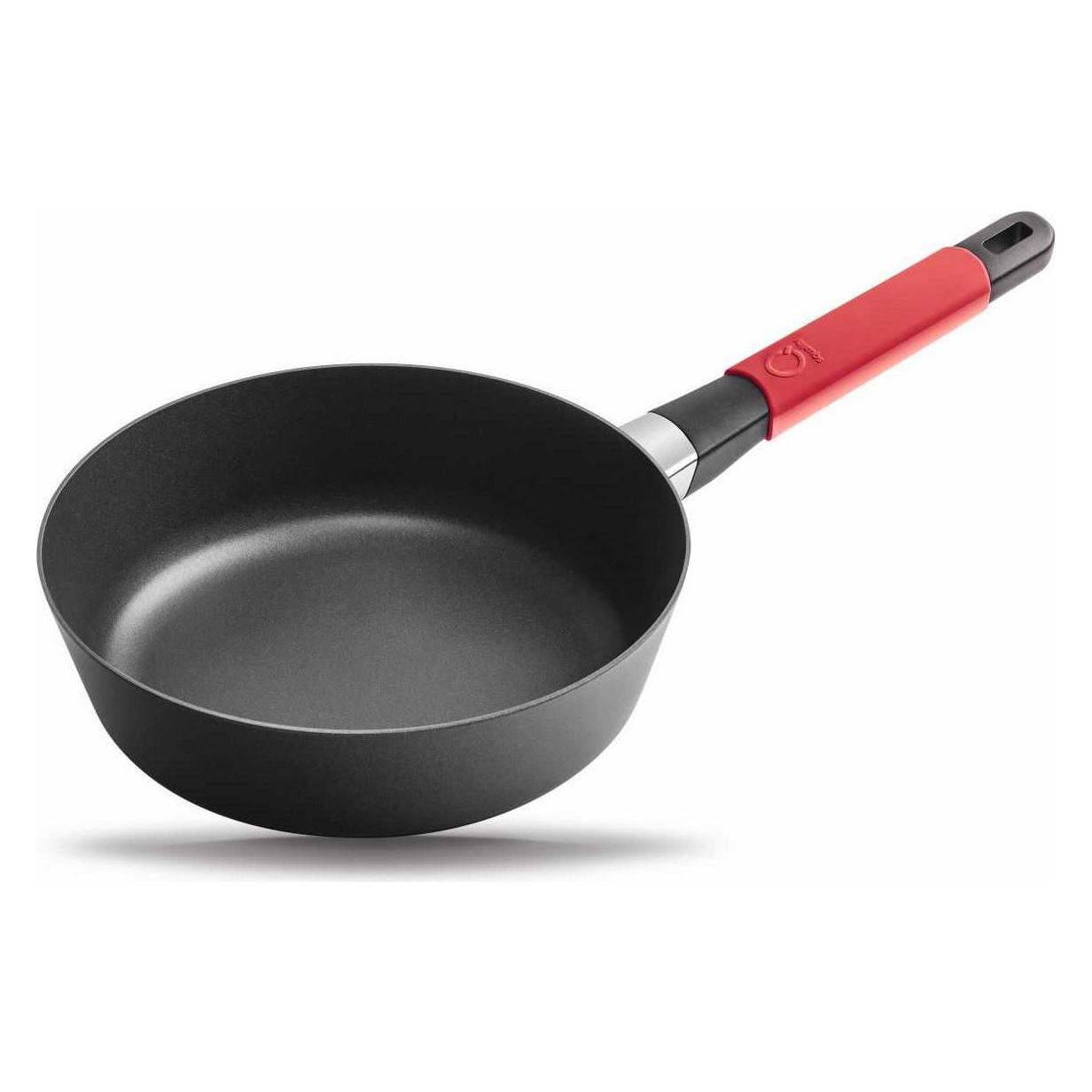 Squality Antihaft Schmorpfanne Induo 24 cm rot (Bräter + Schmortopf, Aluminiumguss) (37224R)