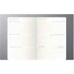 Sigel, Agenda, Wochenkalender Conceptum 2027, ca. A5, schwarz, rot (A5, 1 Woche / 2 Seiten)