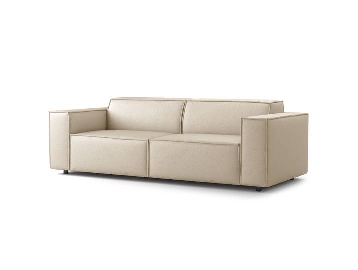 2,5-Sitzer Sofa Beige Webstoff Liane 223 x 70 x 96cm Keine Funktion Modern