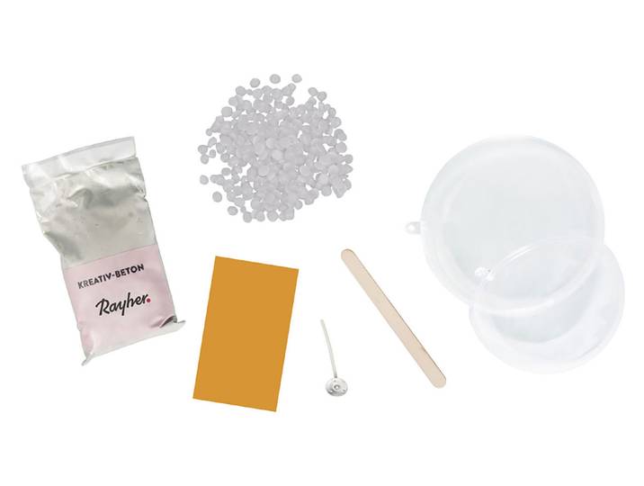 Rayher Betonschale mit Kerze in Dose