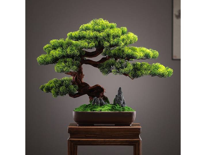 Pin de bienvenue Zen chinois Luo Hansong, Simulation bonsaï, bureau, salon, entrée, faux arbre, plante verte, ornement décoratif
