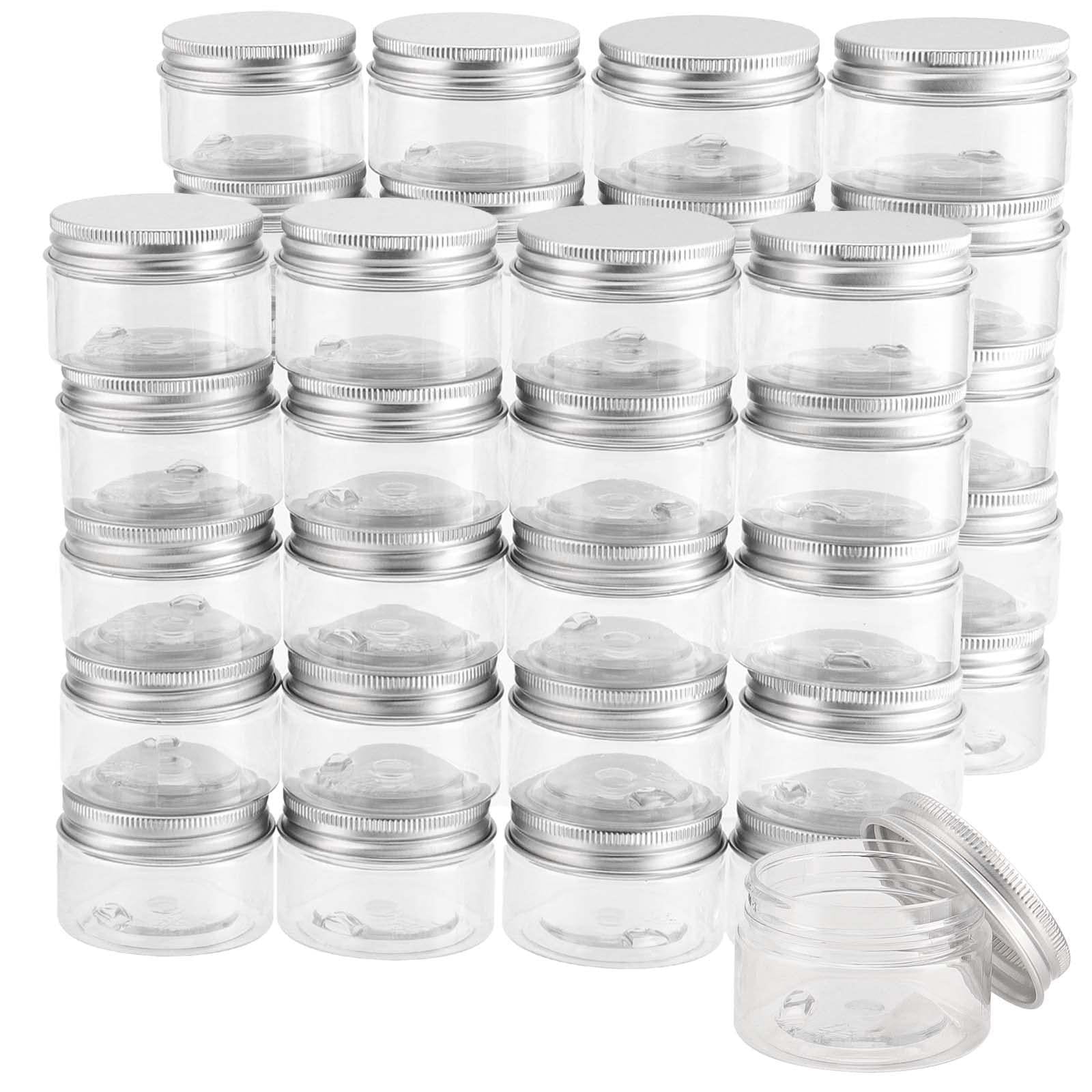 Dripio Verpakking van 30 transparante plastic bakjes van 30 ml met aluminium schroefdeksel