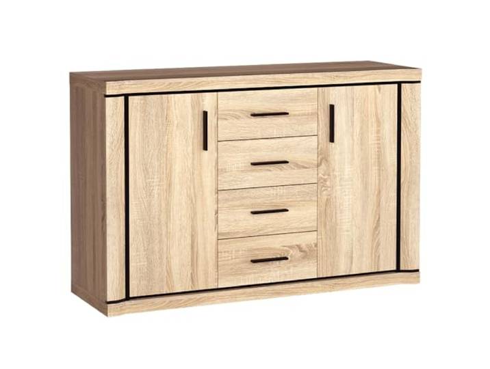 Lomadox Sideboard Kommode 137cm in Sonoma Eiche