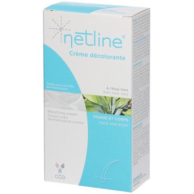 Netline Crème Décolorante Visage ET Corps - décolorante à l'aloe vera. kit 60 ml Creme