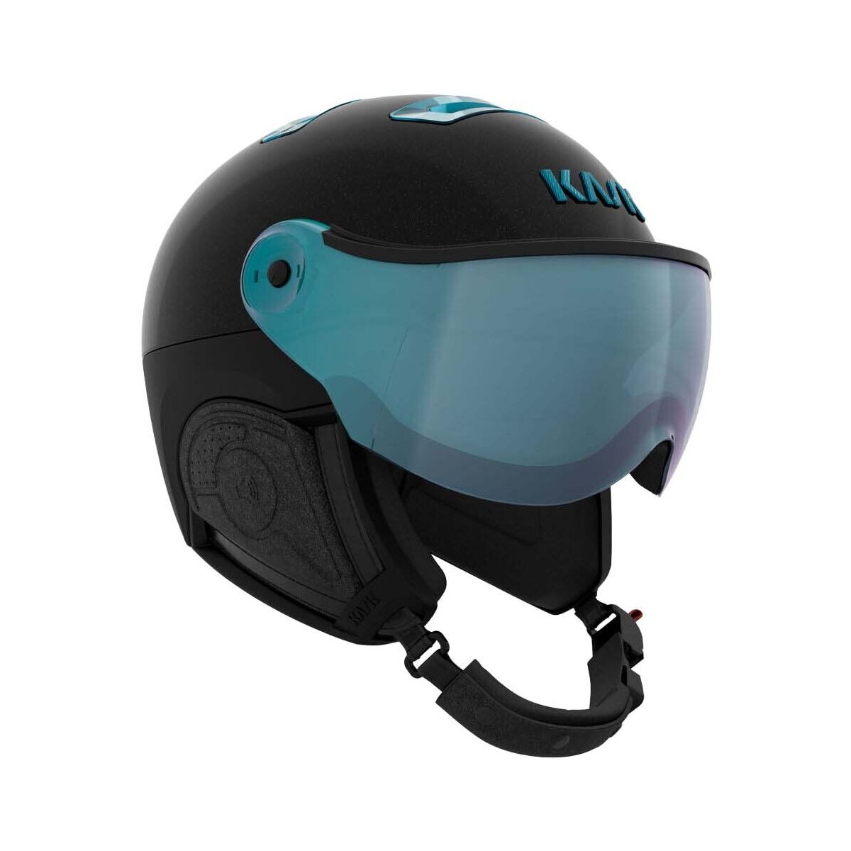 KASK Chrome Visor black/sky turquoise mirror (474) mit Vibes XS SHE00060-VISOR-VIBES-474.54