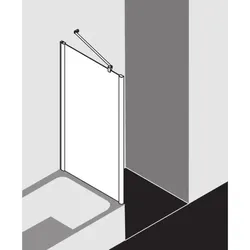 Kermi Pega Seitenwand verkürzt auf Badewanne PETVD09016VNK 90x160cm, silber hochglanz ESG SR Arena C