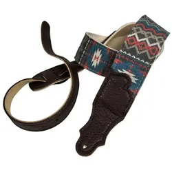 Franklin Strap Aztec Graphic Strap Blue/Red 2" - Gitarrengurt