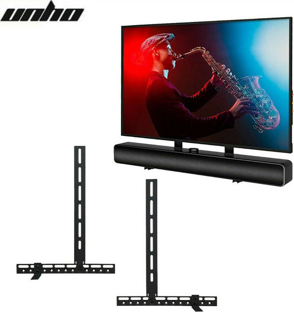 WISFOR Universele Soundbar Beugel voor montage boven of onder de TV