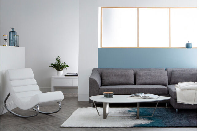 Miliboo Design-Sessel Schaukelstuhl TAYLOR Weiß