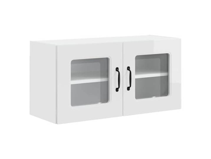 IBUQDDV Küchenschrank Kalmar Hochglanz Weiß 80 x 31 x 40 cm Holzwerkstoff Holzwerkstoff, rechteckige Form, Innenbereich Küche, einfache Montage, trocken abwischbar, modernes Design