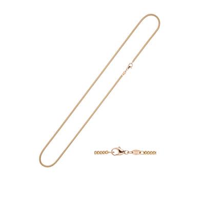 Goldkette JOBO "Panzerkette 2,0 mm" Gr. 45, gold (roségold 585), Halsketten, Damen, 45cm, Roségold 585, Goldkette, 14 Karat 585 Roségold