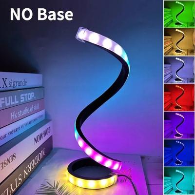 Inspire Select Modern Spiral LED Table Lamp 3 Color Touch Dimmable Bedside & Desk Light rgb No Base