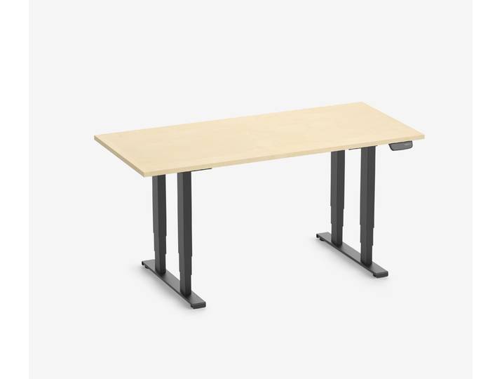 Schwerlasttisch mit Melaminplatte, 180x80 Birke Schwarz