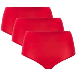 Chantelle Damen Taillen-Slip, 3er Pack - SoftStretch, nahtlos, unsichtbar, Einheitsgröße 36-44 Rot / One Size