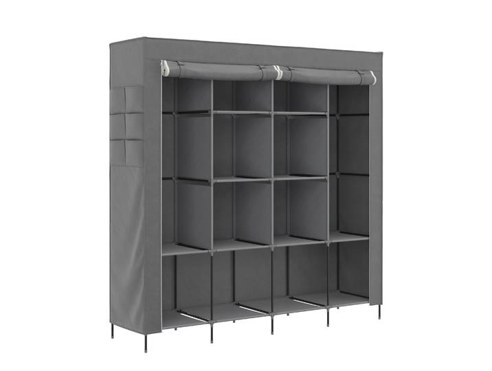 Faltschrank mit rollbaren Türen 169 x 168 cm anthrazit