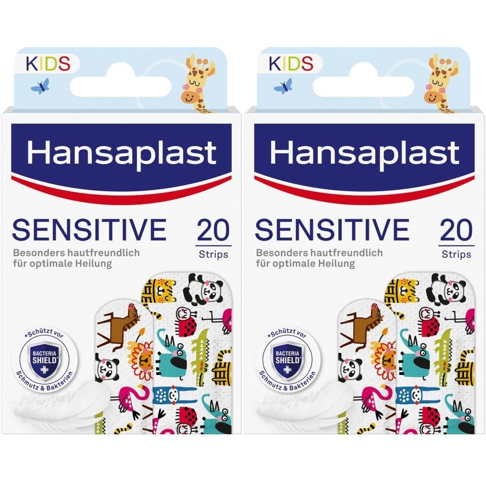 2x Hansaplast Kinderpflaster Sensitive Strips 2x20 St Pflaster