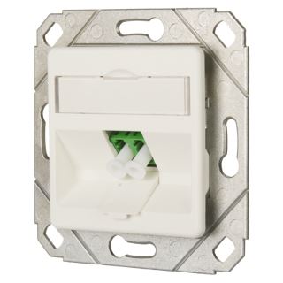 Metz Connect OpDAT Anschlussdose UPk 1xLC-D SM APC reinweiss