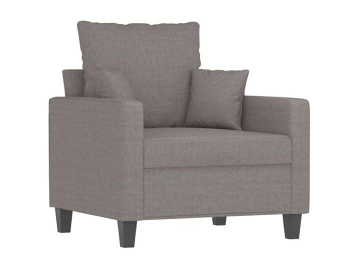 KTHLBRH Sofa-Set, 4-teilig, mit Kissen, Taupe Stoff 100 % Polyester, Gestell Metall, Fußstütze inklusive, 21 Kissen