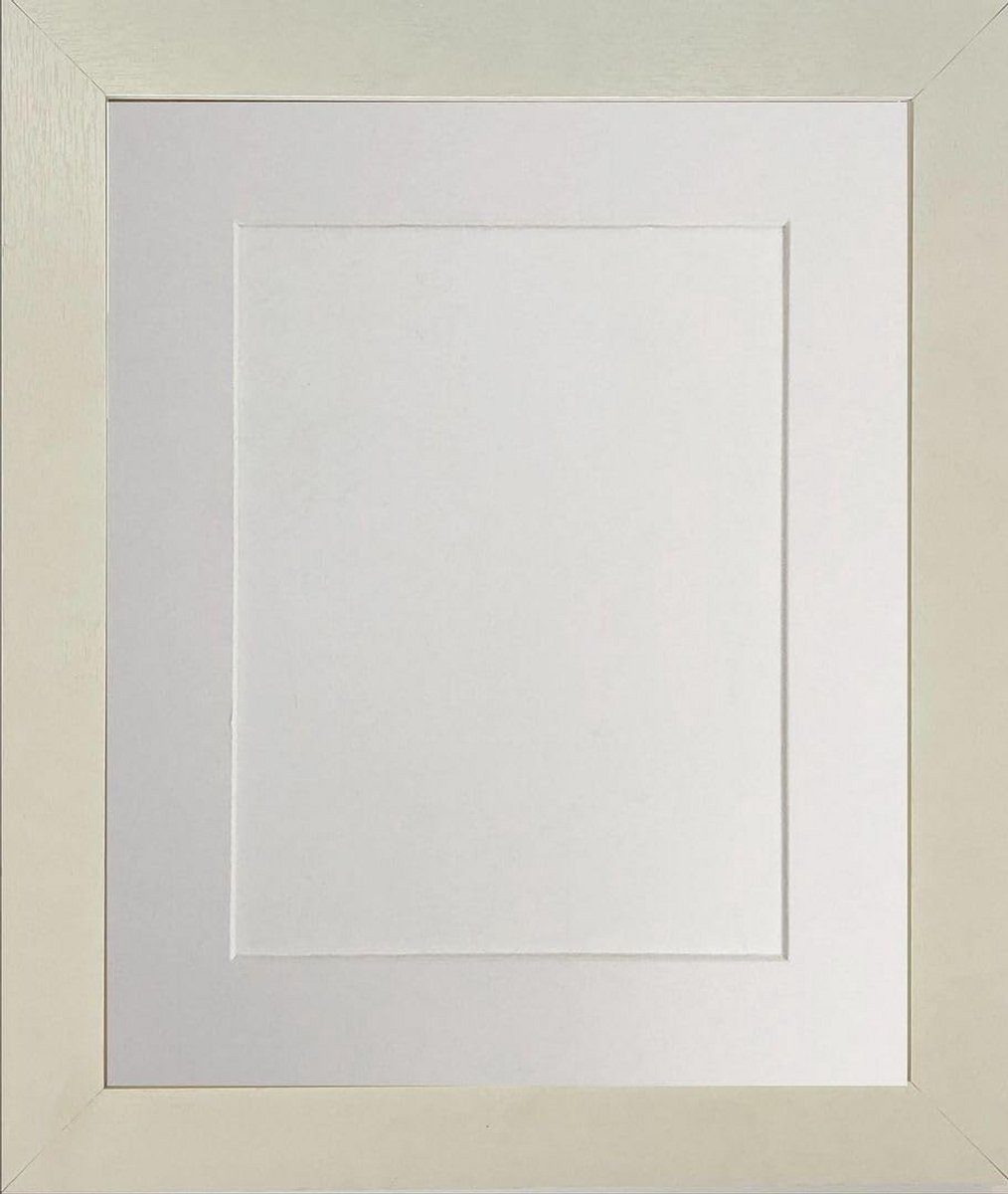 Witte fotolijst met passe-partout voor A2 poster of foto