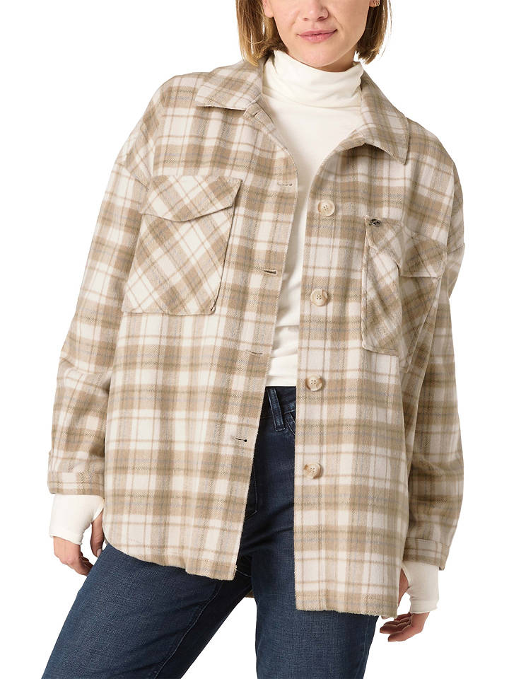 Timezone Hemdjacke in Beige - L