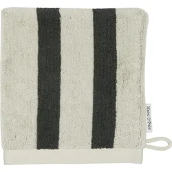 Heritage Badehandschuh 16 x 22 cm gestreift beige-anthrazit