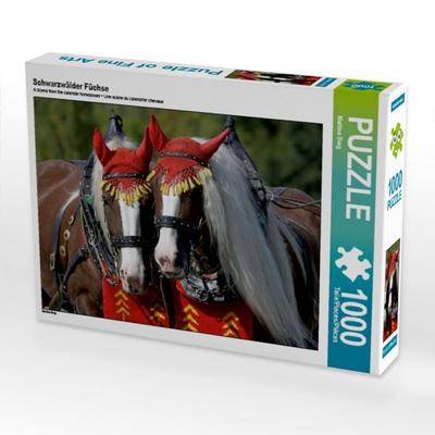 CALVENDO Puzzle Schwarzwälder Füchse | 1000 Teile Lege-Größe 64x48cm Foto-Puzzle für glückliche Stunden