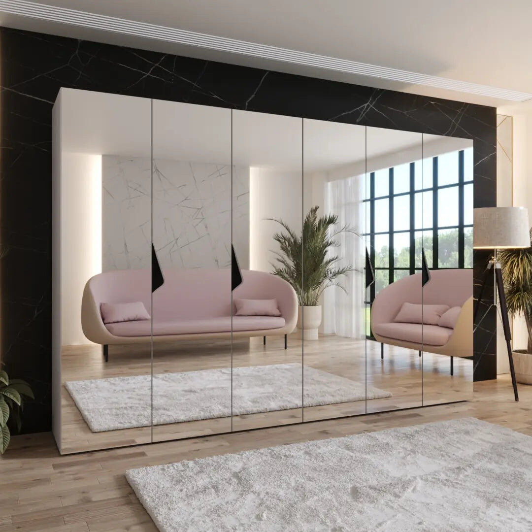 Metro Manufactured Wood Wardrobe Cashmere 202cm H X 300cm W X 52cm D