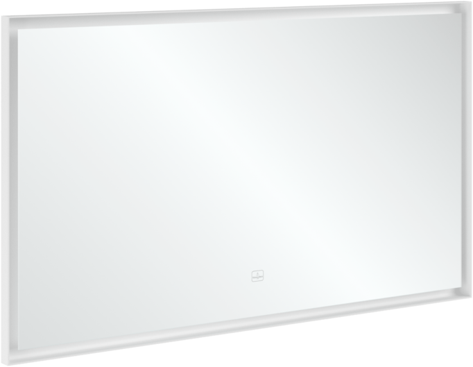 Villeroy und Boch Subway 3.0 Spiegel A4631300 Aluminiumrahmen, 130 x 75 x 4.75 cm,  weiß matt, Sensordimmer, Smarthome fähig