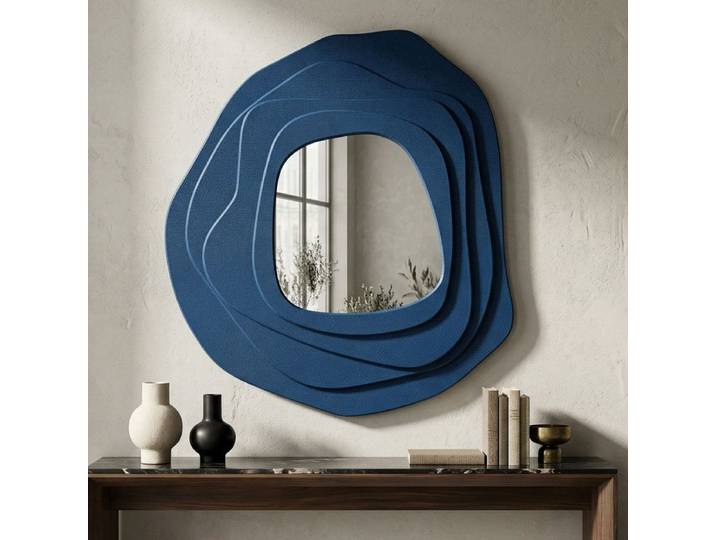 Miroir mural asymétrique 90x97 cm Greta Bleu