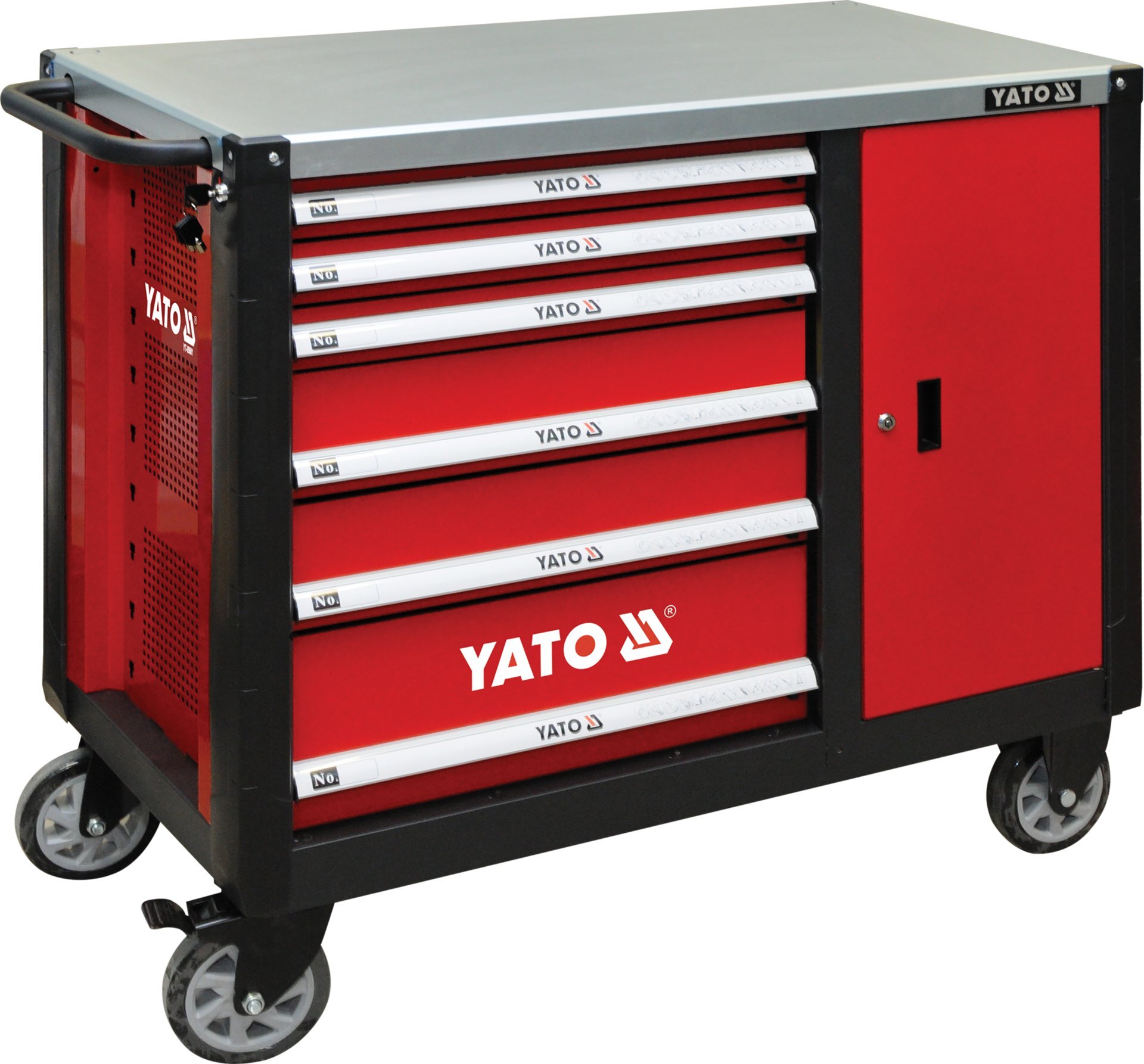 Yato YT-09002, Stahl, Rot, 6 Schublade(n), 1 Schublade(n), 600 kg, 25 kg