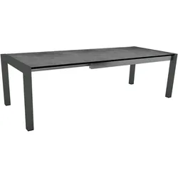 STERN Ausziehtisch Standard 174/254 x 90 cm, Aluminium Anthrazit / Silverstar Zement - Sonderaktion