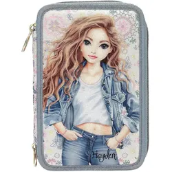 3-FACH FEDERTASCHE FESTIVAL FUN TOPModel hellblau 7,5 x 13 x 20 cm