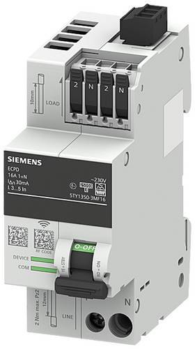 Siemens 5TY13503MF16 5TY1350-3MF16 Elektronisches Schutzschaltgerät 1phasig F 2polig 0.03 A 230 V