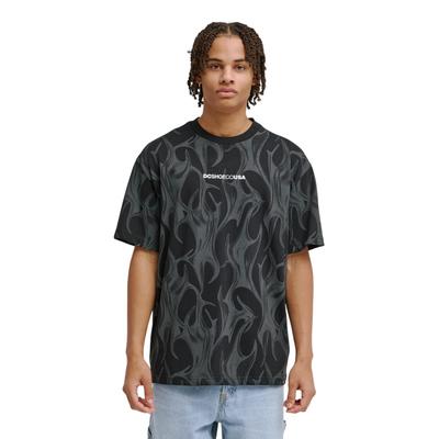 T-Shirt DC SHOES "DC Liquid Fuego", Herren, Gr. M, schwarz, Obermaterial: 75% Baumwolle, 25% Baumwolle., Shirts T-Shirt
