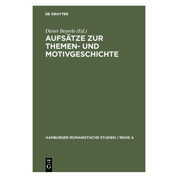 De Gruyter Aufsätze zur Themen- und Motivgeschicht (67767107)
