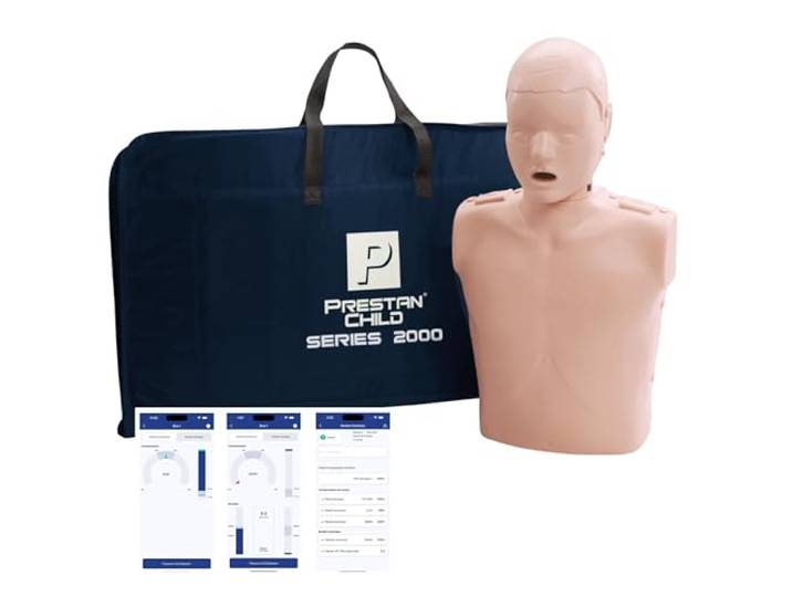 PRESTAN Serie 2000 CPR-Puppe Kind, Bluetooth, Hautton mittel