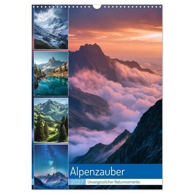 Alpenzauber (Wandkalender 2027 DIN A3 hoch), CALVENDO Monatskalender