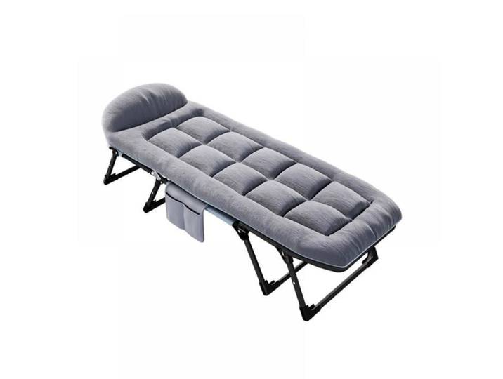 LVHCMFOHM Lit Pliant Robuste pour Adultes - Lit de Couchage avec Coussin et Oreiller - Pour Bureau Voyage - 190x65x30 cm - Gris