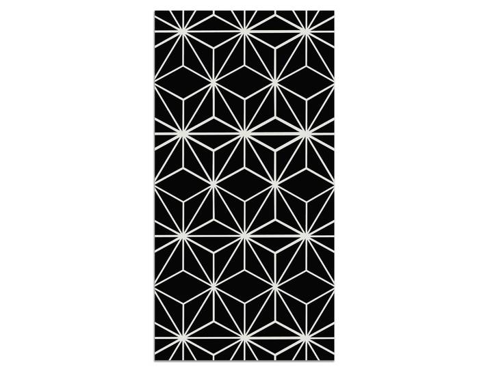 Tapis vinyle lignes d'étoiles noirs 60x200cm