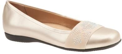 Trotters Samantha - Womens 10.5 Bone,Gold Slip On Medium