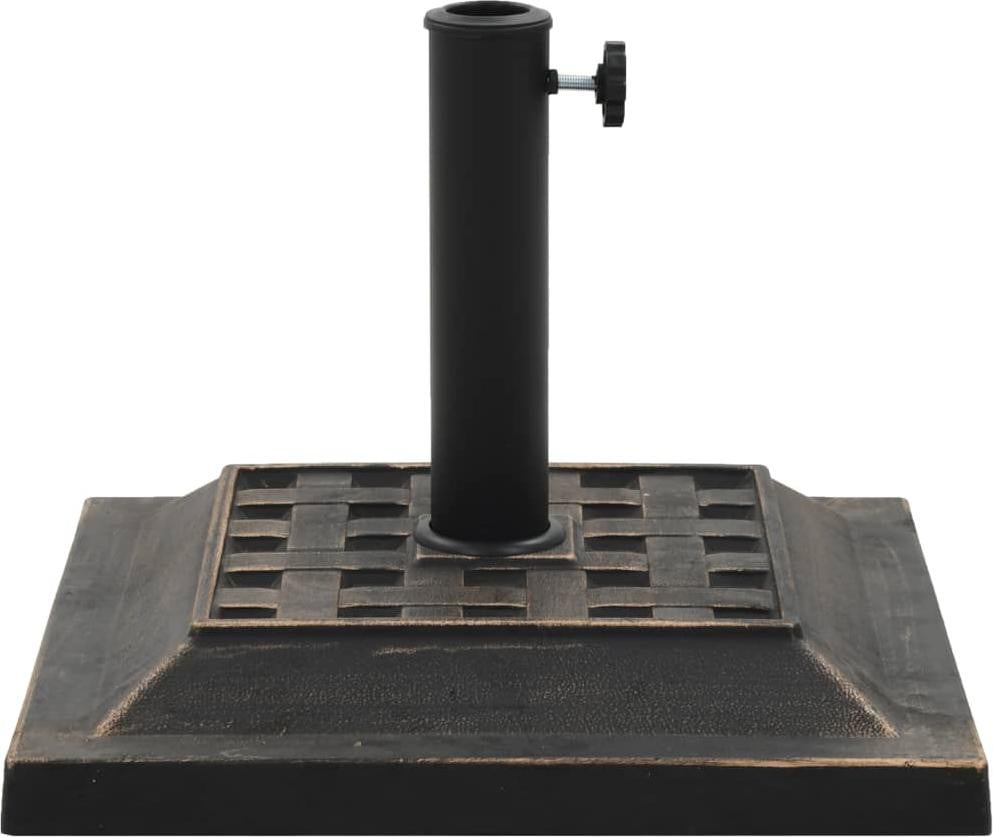 vidaXL Parasolvoet, vierkant, 12 kg, bronskleurig, polyhars