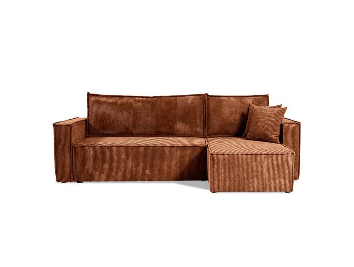 Petits-meubles Ecksofa Ezekiel 3 Sitzplätze Terracotta, Holz, 236x145 cm, Wohnzimmer, Sofas & Couches, Wohnlandschaften, Ecksofas
