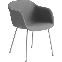 Muuto Fiber Armchair, tube base, remix 133 / grau
