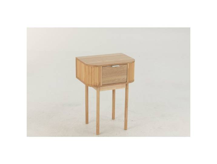 J-Line table de nuit Ronde - bois de pin - naturel